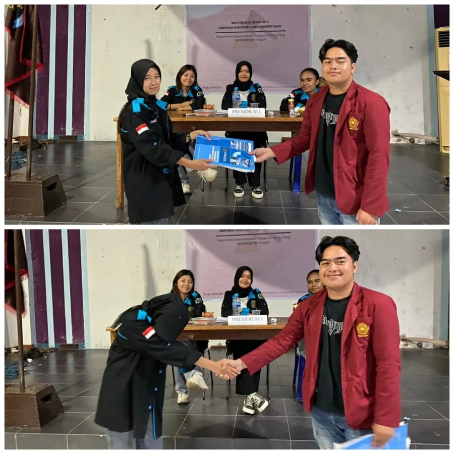 SERAH TERIMA JABATAN DARI KETUA LAMA KE KETUA TERPLIH HIMIP